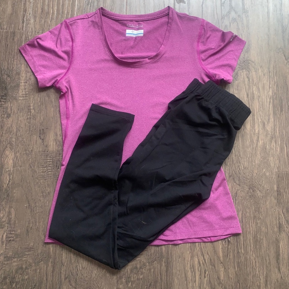 Gymshark leggings & Columbia top